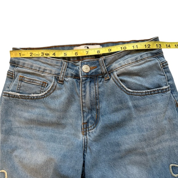 Flying Angel Y2K Baggy Bow Embroidered Jeans, Sz 5/27 - Picture 11 of 16